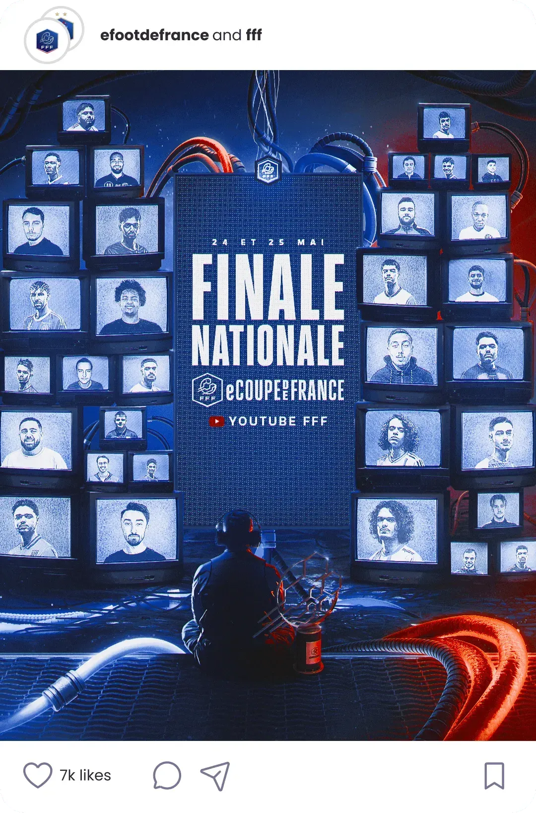 Publication Instagram annonçant la finale nationale de la eCoupe de France 2024